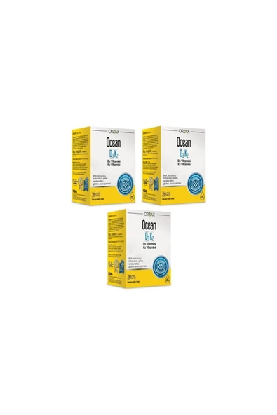 Ocean D3k2 Vitamin Damla 20 Ml (3 Adet) ürün görseli 1