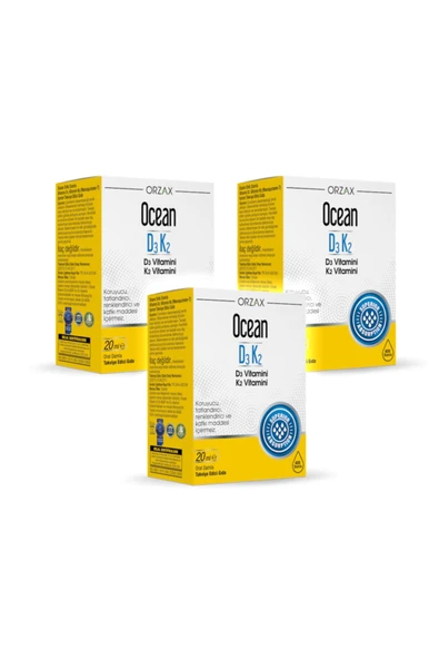 Ocean Vitamin D3 K2 20ml Damla X3 Adet ürün görseli 1