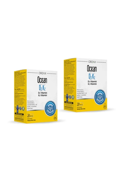 Ocean D3 Ve K2 Vitamin Desteği Damla 20 ml x2 Adet ürün görseli 1
