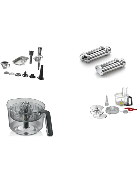 Bosch Optimum Mutfak Şefleri 8-9 Serilerine Uyumlu Kıyma Çekme-Narenciye Sıkacağı-Doğrama Rende Aparatı-Makarna Erişte ürün görseli 1