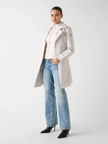 Guess Diletta 2'si 1 Arada Kadın Krem Trençkot W6RL53WL942-G9B8 ürün görseli 1