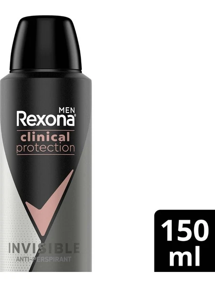 Rexona Men Clinical Protection Spray Deodorant Invisible 150 ml ürün görseli 1