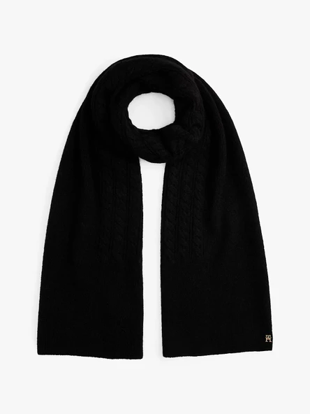 Tommy Hilfiger TH Elevated Chic Yumuşak Kadın Siyah  Şal  AW0AW17788BDS ürün görseli 1
