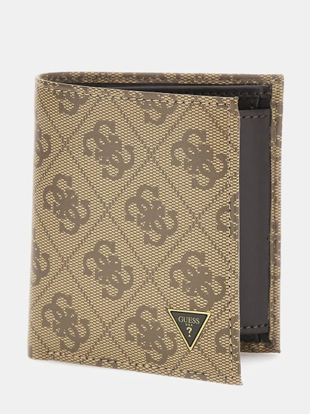 Guess Milano İkiye Katlanır Küçük Boy Erkek Bej Cüzdan SMVELELEA22-BBO ürün görseli 1