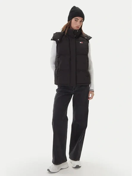 Tommy Hilfiger TJW Alaska Grid Kuş Tüyü Kadın Siyah Yelek DW0DW21627BDS ürün görseli 1