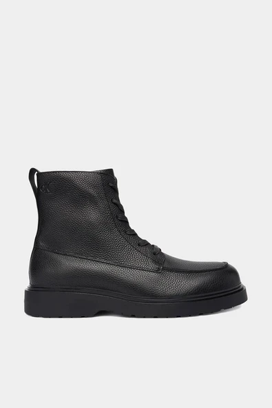 Calvin Klein Combat Essential Bağcıklı Deri Erkek Siyah Bot YM0YM01375-0GJ ürün görseli 1