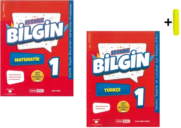 Kırmızı Beyaz Efsane Bilgin 1.Sınıf Matematik Türkçe Yeni ürün görseli 1