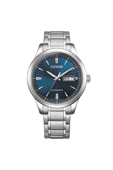 CITIZEN NY4058-79LC Erkek Kol Saati | 40 mm Gümüş Paslanmaz Çelik Kasa, Mavi Kadran, Otomatik Mekan ürün görseli 1