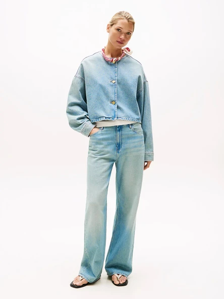 Tommy Hilfiger Lex Kısa Denim Kadın Ceket WW0WW467401A4 ürün görseli 1