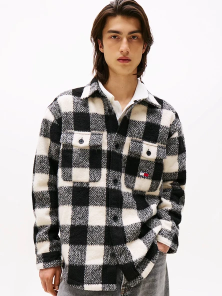 Tommy Hilfiger TJM Ekoseli Erkek Siyah Gömlek DM0DM22013BDS ürün görseli 1