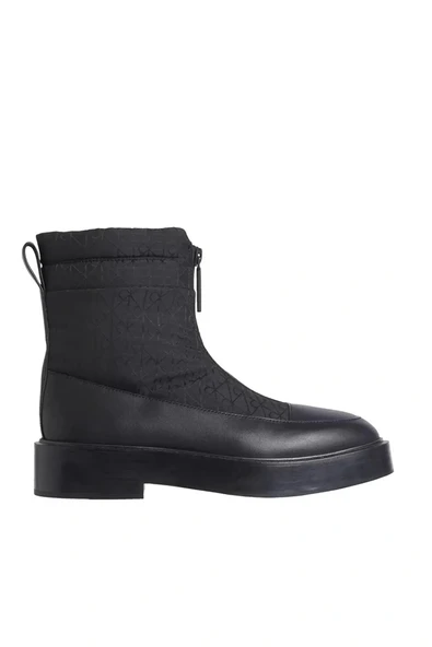 Calvin Klein Concave Welt Naylon Tamamı Baskılı Kadın Siyah Bot YW0YW02073-BEH ürün görseli 1