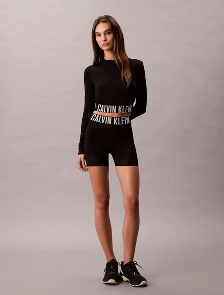 Calvin Klein Intense Power Yarım Balıkçı Yaka Uzun Kollu Kadın Siyah  Crop  LVGWx"F5K202-UB1 ürün görseli 1