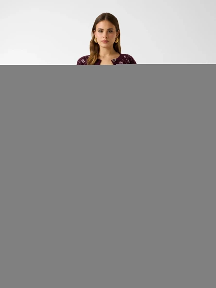 Guess Sarah 4G Triko Kadın Bordo Etek W4BD0SZ3JD2-F4T5 ürün görseli 1