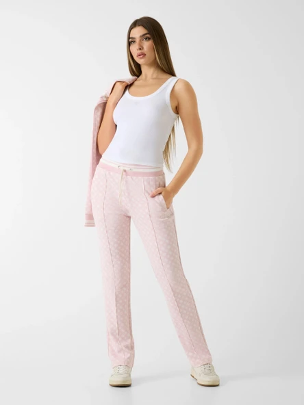 Guess Yeni Aggie Uzun Kadın Pembe Eşofman Altı V5YB20KB212-P6GZ ürün görseli 1