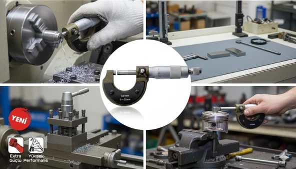 Tomax Mikrometre 0-25mm Mikro Metre - Resim 2
