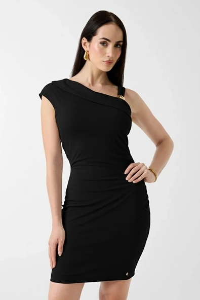 Guess Brigitte Mini Kadın Siyah Elbise W6GK23K3017-JBLK ürün görseli 1