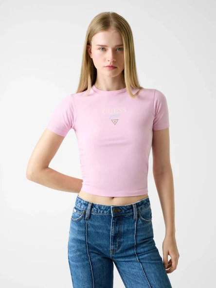 Guess GJ Kısa Kollu Bisiklet Yaka Baby Baker Kadın Pembe CropW6RI15J1314-G65F ürün görseli 1