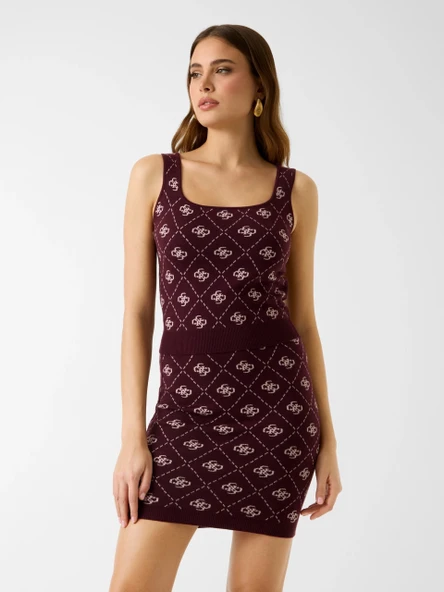 Guess Sarah 4G Büstiyer Triko Kadın Bordo Triko W4BR0CZ3JD2-F4T5 ürün görseli 1