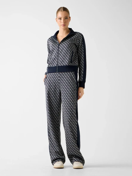 Guess Maya 4G Geniş Paça Kadın Lacivert Eşofman Altı V6RB09K2042-FJBB ürün görseli 1
