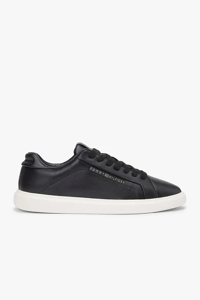 Tommy Hilfiger Icon Court Hafif Parlak Kadın Siyah Sneaker FW0FW08949BDS ürün görseli 1