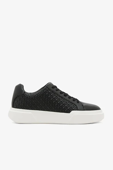 Calvin Klein Chunky Cupsole Bağcıklı Deri Tamamı Baskılı Kadın Siyah Sneaker YW0YW02058-BEH ürün görseli 1