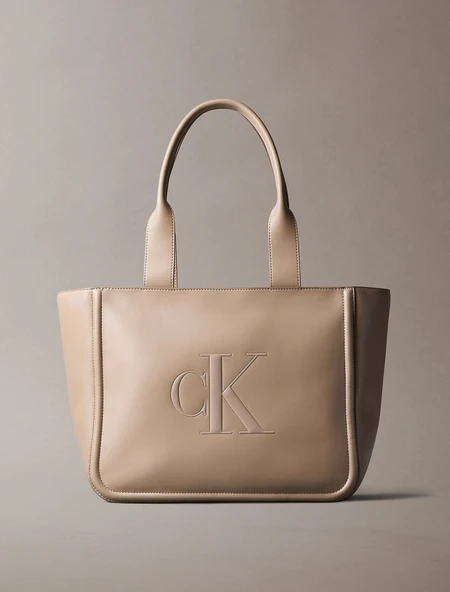 Calvin Klein Bold CK Orta Boy Kadın Kahverengi El Çantası LV04F3218G-VFU ürün görseli 1