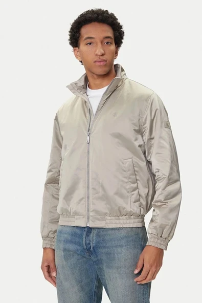 Calvin Klein Uzun Kollu Dolgulu Harrington Erkek Gri Ceket LV04RC516G-RAK ürün görseli 1