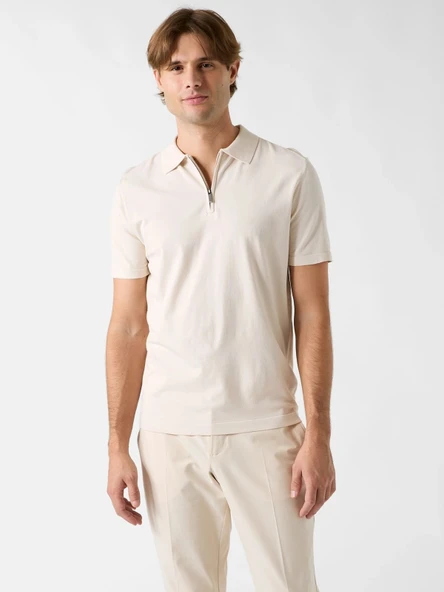 Guess Kadir Teknik Kısa Kollu Polo Yakalı Erkek Krem Triko M6RR15Z4442-G1I6 ürün görseli 1