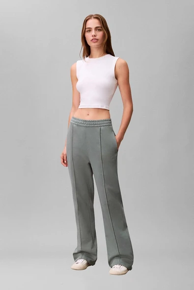 Calvin Klein Archive Logolu French Terry Kadın Gri Eşofman Altı LV047B240G-PNO ürün görseli 1