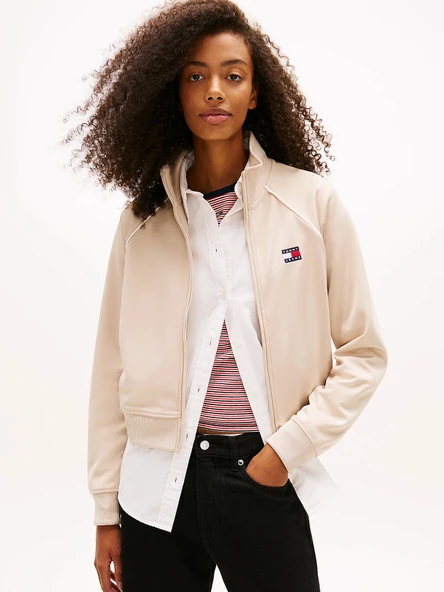 Tommy Hilfiger TJW Amblemli  Kadın Bej Eşofman Üstü  DW0DW21930ABY ürün görseli 1