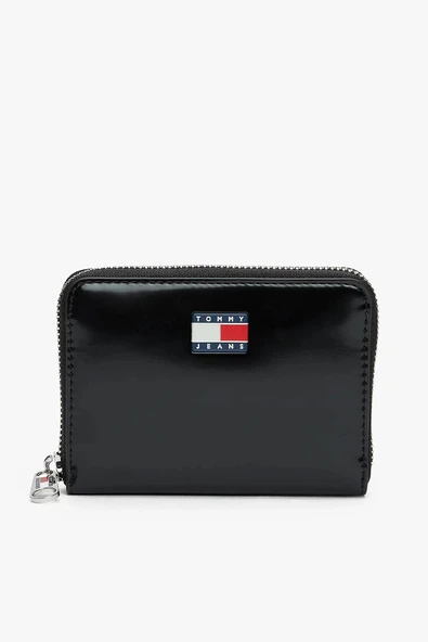 Tommy Hilfiger TJW Must Orta Boy Fermuarlı Kadın Siyah Cüzdan AW0AW18090BDS ürün görseli 1