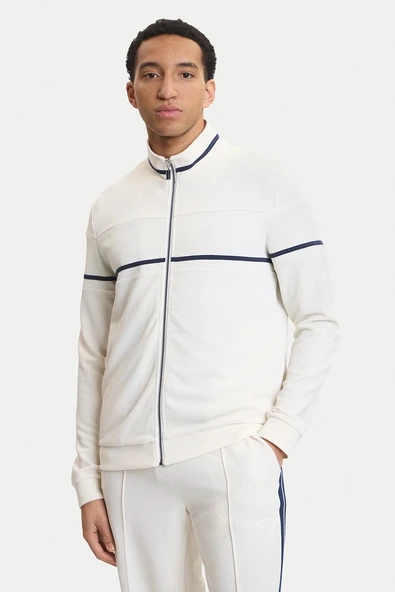 Guess Spiros Tam Fermuarlı Erkek Beyaz Eşofman Üstü Z6GQ29K3212-G018 ürün görseli 1