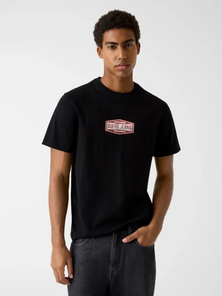 Guess GJ Normal Kesim Tescilli Marka Logolu Erkek Siyah T-shirt M6RI41K8FQ4-JBLK ürün görseli 1