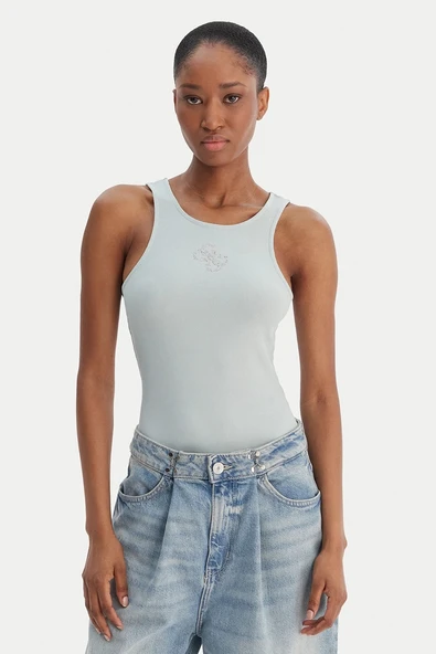 Guess Kolsuz Yuvarlak Yaka Guendalina Kadın Yeşil Atlet W6RP39KD092-G8CC ürün görseli 1
