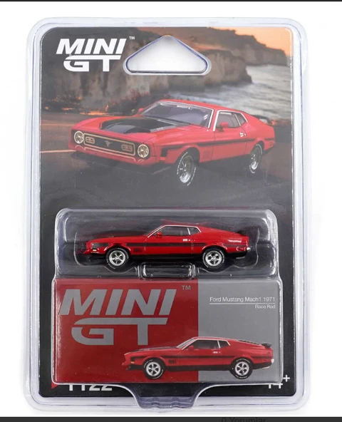 Mini GT 1/64 Ford Mustang Mach1 1971 Race Red - Blister Paket 11 ürün görseli 1