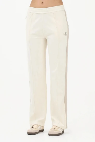 Calvin Klein Esnek Havlu Kumaş Eşofman Kadın Beyaz Eşofman Altı LV047E225G-YAC ürün görseli 1