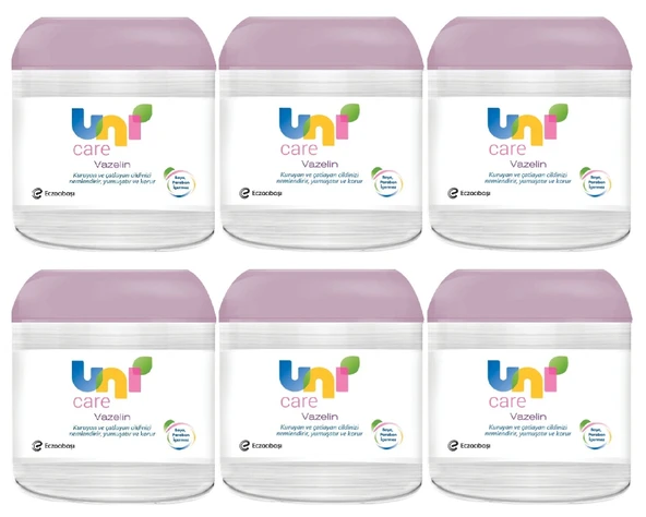 Uni Baby Vazelin Yoğun Nemlendirici Bebek Vücut Bakım Kremi 100 Ml x 6 Adet ürün görseli 1