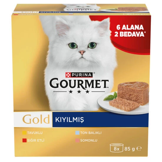Gourmet Gold Kıyılmış Seri Kedi Konservesi 6 Al 2 Bedava 85 Gr. ürün görseli 1