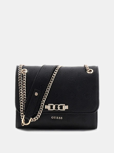Guess Anise Dönüştürülebilir Kapaklı  Askılı Kadın Siyah Çapraz Çanta HWPD9916210-BLO ürün görseli 1