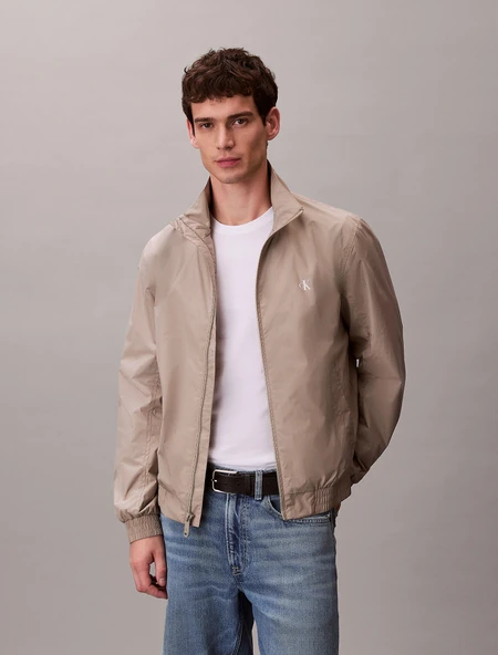 Calvin Klein Uzun Kollu Dolgusuz Naylon Harrington Erkek Kahve Ceket LV04RF520G-RAK ürün görseli 1