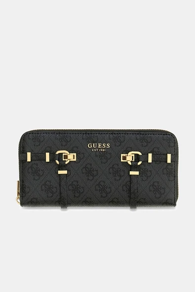 Guess Leona Logolu Büyük Boy Fermuarlı Kadın Antrasit Cüzdan SWSG9917146-CLO ürün görseli 1