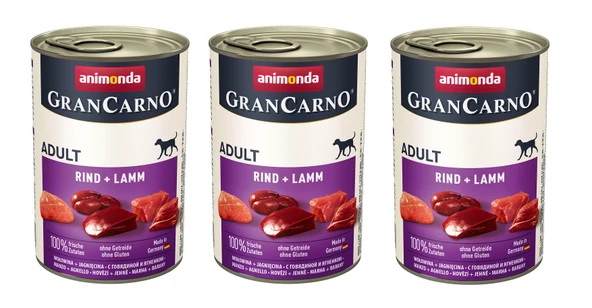 Animonda Gran Carno Sığır ve Kuzu Etli Köpek Konserve 400 Gr. X 3 Adet ürün görseli 1