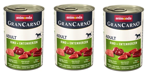 Animonda Gran Carno Sığır ve Ördekli Köpek Konserve 400 Gr. X 3 Adet ürün görseli 1