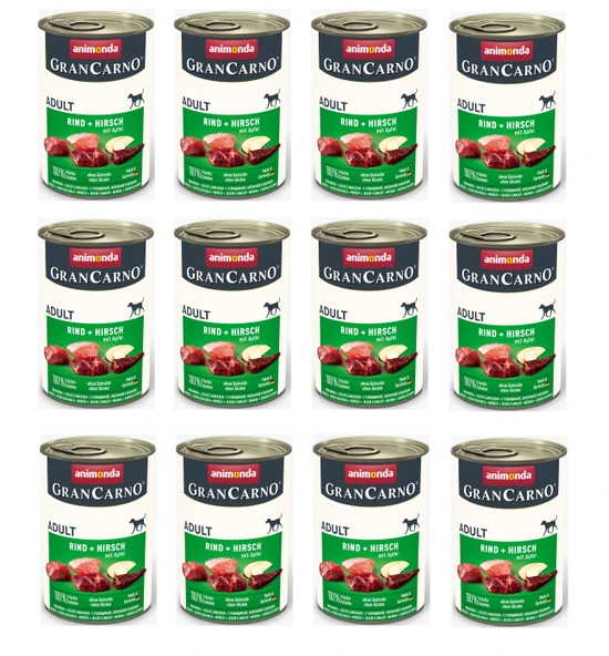Animonda Gran Carno Sığır ve Geyikli Köpek Konserve 400 Gr. X 12 Adet ürün görseli 1