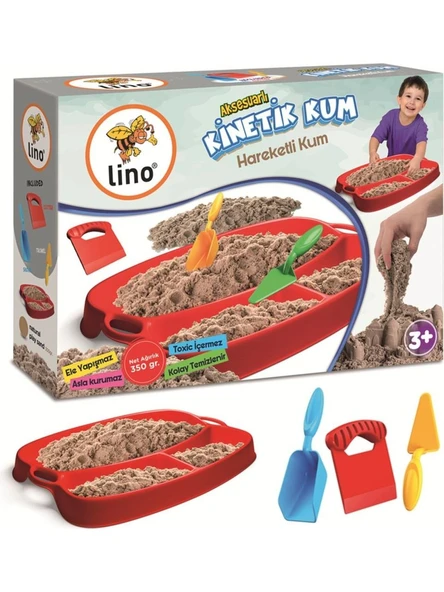 Lino Kinetik Kum Seti (350 gr Kum + Tepsi + Kürek + Mala + Kesici) ürün görseli 1