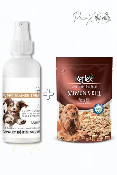 Yavru Köpek Tuvalet Eğitim Spreyi 100 ml + Reflex Somonlu Köpek Ödül Maması | Tuvalet Eğitimi Seti ürün görseli 1