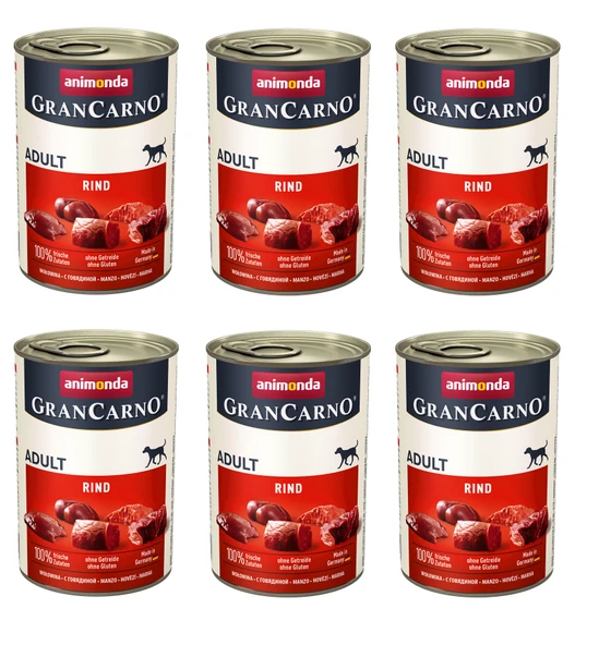 Animonda Gran Carno Sığır Etli Köpek Konserve 400 Gr. X 6 Adet ürün görseli 1