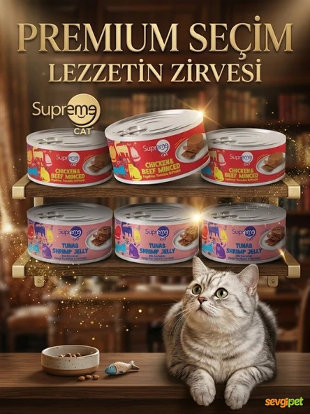 Supreme Cat Gurme Serisi 6'lı Avantaj Paketi - 85 gr x 6 Adet Karışık ürün görseli 1