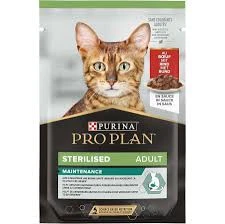 Purina PRO PLAN KISIRLAŞTIRILMIŞ KEDİ YAŞ MAMA SOS İÇİNDE SIĞIR ETLİ 85 GRAM X 40 ADET ürün görseli 1