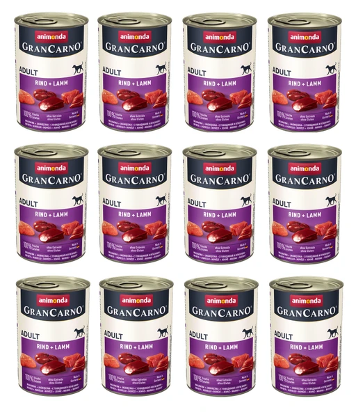 Animonda Gran Carno Sığır ve Kuzu Etli Köpek Konserve 400 Gr. X 12 Adet ürün görseli 1
